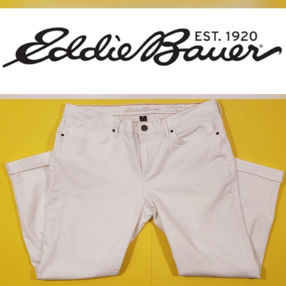 Eddie Bauer Women's Boyfriend Crop Jeans White Size 12